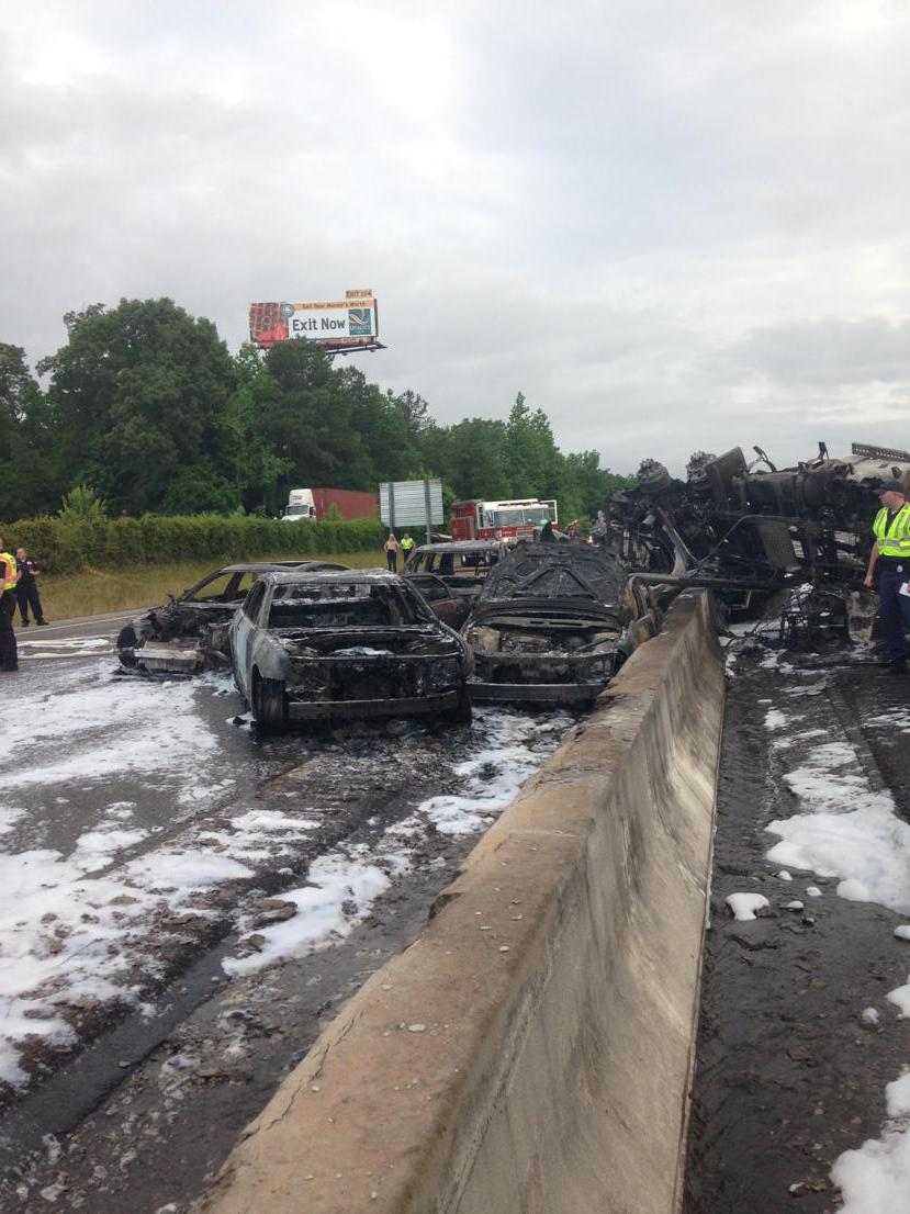 Massive Accident Shuts down both lanes of I-26 for Several Hours